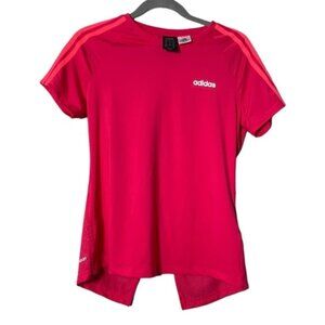 Adidas Small Tshirt Pink Athletic Workout Gym Running Yoga Tops Short Sleeve Y2K